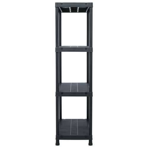 Stalak za pohranu crni 100 kg 60 x 30 x 138 cm plastični - 60 x 30 x 138 cm 1 Cijena