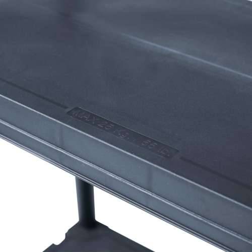Stalak za pohranu crni 100 kg 60 x 30 x 138 cm plastični - 60 x 30 x 138 cm 1 Cijena
