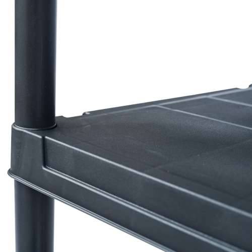 Stalak za pohranu crni 125 kg 60 x 30 x 180 cm plastični - 60 x 30 x 180 cm 1 Cijena