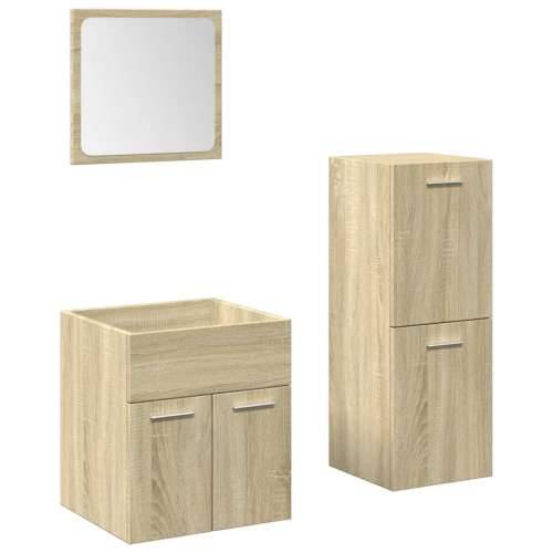 3-dijelni set kupaonskog namještaja boja hrasta sonome drveni - sonoma hrast 41 x 38.5 x 46 cm 1 Cijena