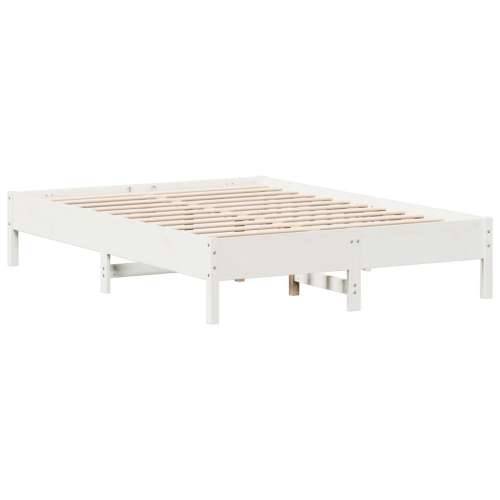 Okvir kreveta bez madraca bijeli 140 x 190 cm masivna borovina - Bijela 140 x 190 cm Cijena