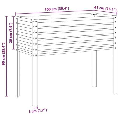 Vrtna sadilica zelena 100x41x90 cm čelična - Čelik/zelena 100 x 41 x 90 cm 1 Cijena