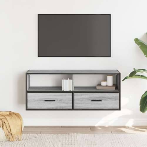 TV ormarić boja hrasta sonome 100x31x39,5 cm konstruirano drvo - Sivi hrast sonoma 1 100 cm Cijena