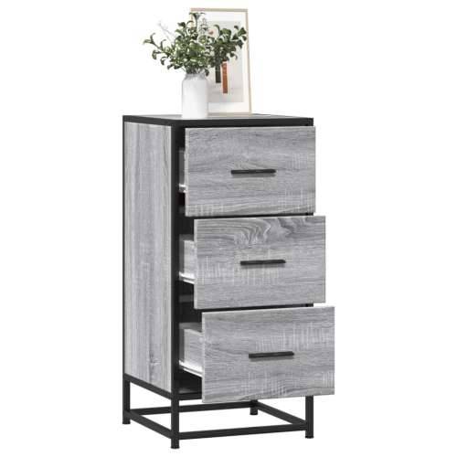 Komoda boja hrasta sonome 35,5x35x76 cm konstruirano drvo metal - Sivi hrast sonoma 1 Cijena