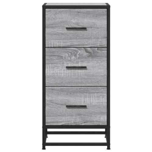 Komoda boja hrasta sonome 35,5x35x76 cm konstruirano drvo metal - Sivi hrast sonoma 1 Cijena
