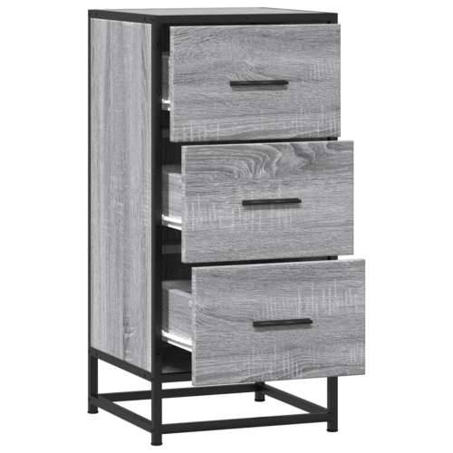 Komoda boja hrasta sonome 35,5x35x76 cm konstruirano drvo metal - Sivi hrast sonoma 1 Cijena