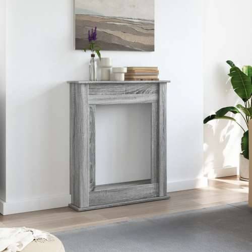 Okvir za kamin boja hrasta 75x20x87,5 cm od konstruiranog drva - Sivi hrast sonoma Cijena