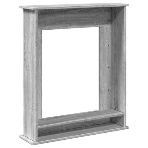 Okvir za kamin boja hrasta 75x20x87,5 cm od konstruiranog drva - Sivi hrast sonoma Cijena