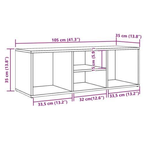 Klupa za spremanje obuće boja hrasta artisan 105x35x35cm drveni - hrast artisan 1 Cijena