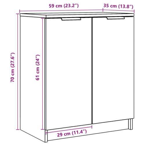 Ormarić za cipele boja staro drvo 59x35x70 cm konstruirano drvo Cijena