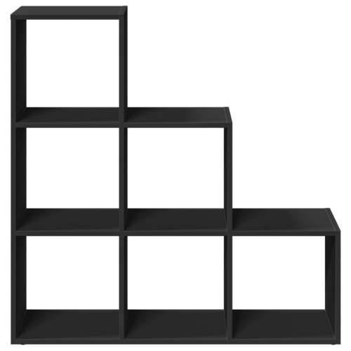 Pregrada / regal za knjige 3 razina crni 99x29x99 cm drveni - Crna 1 99 cm Cijena