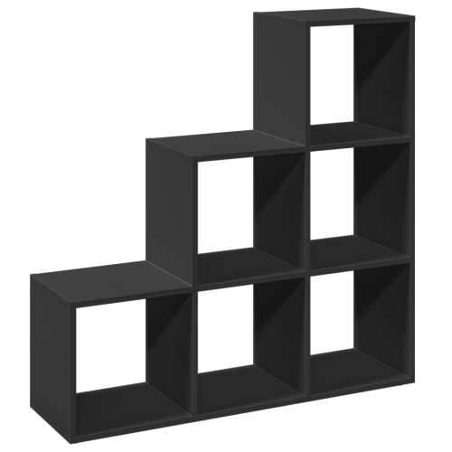 Pregrada / regal za knjige 3 razina crni 99x29x99 cm drveni - Crna 1 99 cm Cijena