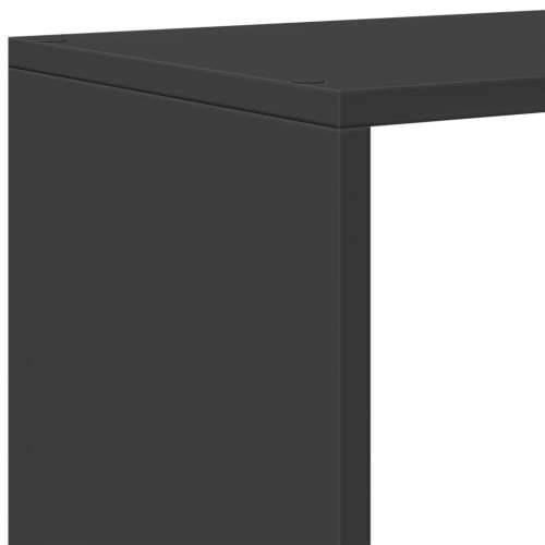 Pregrada / regal za knjige 3 razina crni 99x29x99 cm drveni - Crna 1 99 cm Cijena
