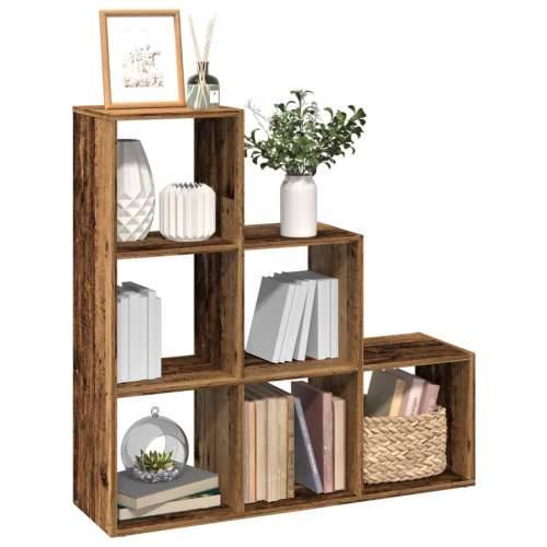 Pregrada / regal za knjige 3 razina boja drva 99x29x99cm drveni - Staro drvo 1 99 cm Cijena