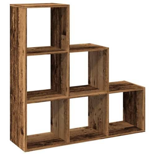 Pregrada / regal za knjige 3 razina boja drva 99x29x99cm drveni - Staro drvo 1 99 cm Cijena