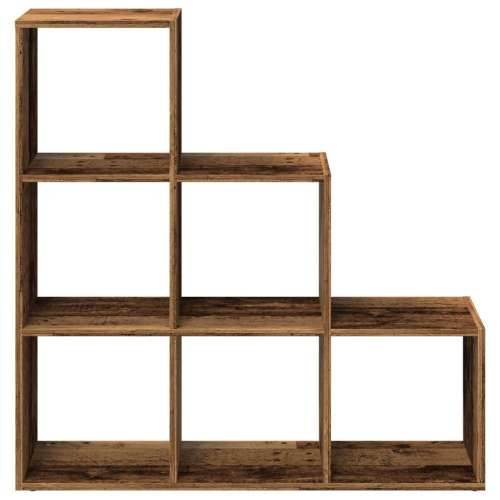 Pregrada / regal za knjige 3 razina boja drva 99x29x99cm drveni - Staro drvo 1 99 cm Cijena