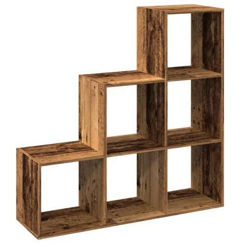 Pregrada / regal za knjige 3 razina boja drva 99x29x99cm drveni - Staro drvo 1 99 cm Cijena