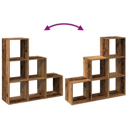 Pregrada / regal za knjige 3 razina boja drva 99x29x99cm drveni - Staro drvo 1 99 cm Cijena