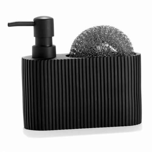 Dozator sapuna za sudoper 2 u 1 Andrea House CC71087 Smola Polirezin 16,5 x 5,5 x 15 cm Drôtenka Crna Cijena