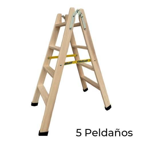 Ljestve na preklop sa 5 koraka Plabell Drvo 139 x 31/51 cm Cijena