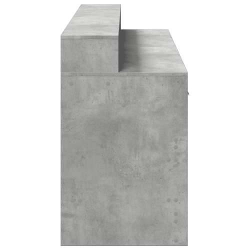 Radni stol s LED svjetlima sivi 160x55x91 cm konstruirano drvo - Beton siva 160 x 55 x 91 cm Cijena