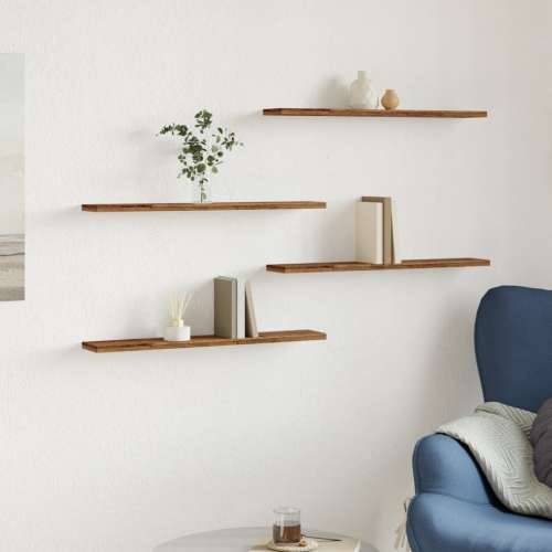 Zidne police 4 kom boja drva 60 x 20 x 1,5 cm konstruirano drvo - Staro drvo 60 x 20 x 1.5 cm 4 Cijena