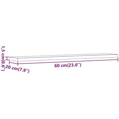 Zidne police 4 kom boja drva 60 x 20 x 1,5 cm konstruirano drvo - Staro drvo 60 x 20 x 1.5 cm 4 Cijena