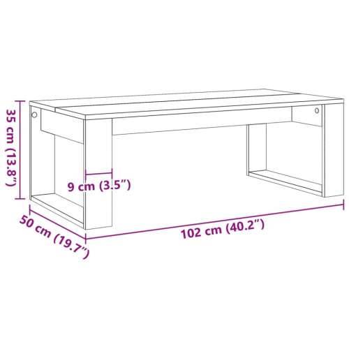 Stolić za kavu boja hrasta 102 x 50 x 35 cm konstruirano drvo - hrast artisan 1 Cijena