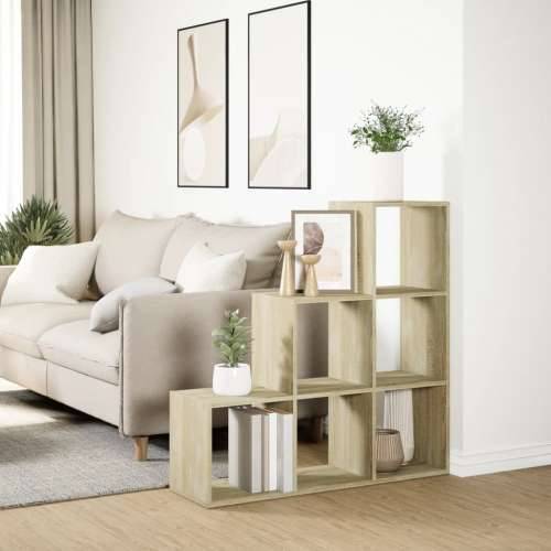 Pregrada / regal za knjige 3 razina hrast 99x29x99 cm drveni - sonoma hrast 1 99 cm Cijena