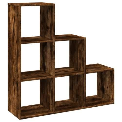 Pregrada / regal za knjige 3 razina hrast 99x29x99 cm drveni - Dimljeni hrast 1 99 cm Cijena