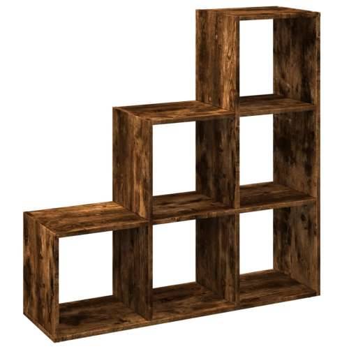 Pregrada / regal za knjige 3 razina hrast 99x29x99 cm drveni - Dimljeni hrast 1 99 cm Cijena