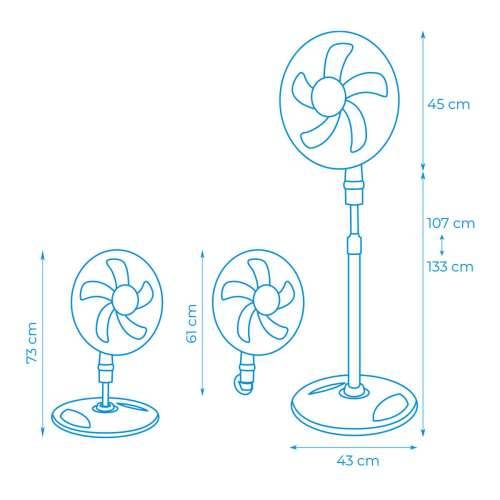 Ventilator EDM 33530 Bijela 45 W 3 u 1 Cijena