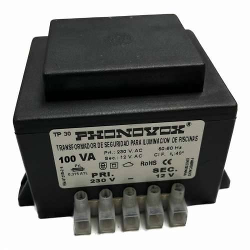 Safety transformer for swimming pool lighting PHONOVOX tp31100 100 VA 12 V 230 V 50-60 Hz 9,8 x 7,9 x 7,4 cm Cijena