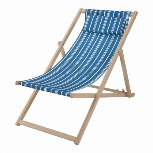 Sklopiva Stolica s Naslonom za Glavu Drvo Tkanina 97 x 56 x 85 cm Cijena