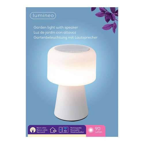 LED Svjetiljka s Bluetooth Zvučnikom i Bežičnim Punjačem Lumineo 894417 Bijela Punjivo Cijena