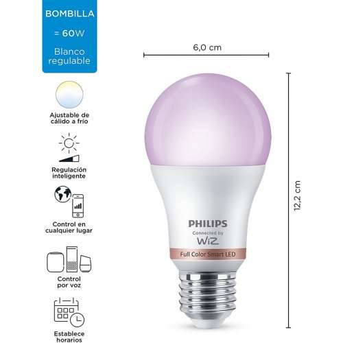 Pametna Žarulja Philips Wiz Full Colors F 8,5 W E27 806 lm (2200-6500 K) Cijena
