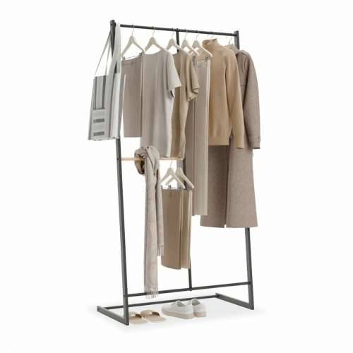Mēteļu stends Newlux Hangy One 15 Crna Metal 80 x 40 x 160 cm Cijena