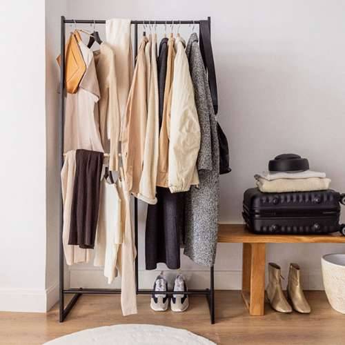 Mēteļu stends Newlux Hangy One 15 Crna Metal 80 x 40 x 160 cm Cijena