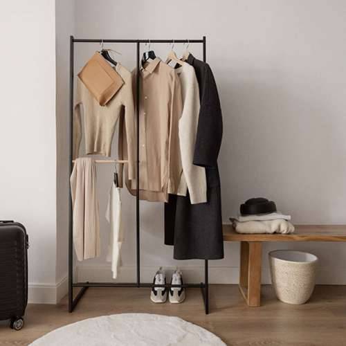 Mēteļu stends Newlux Hangy One 15 Crna Metal 80 x 40 x 160 cm Cijena