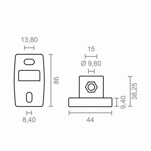 Nosač tende Micel TLD02 Bijela 4,4 x 3,82 x 8,6 cm Zid 2 Dijelovi Cijena