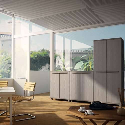 Ormar za metle Terry Jrattan 368 Siva 68 x 37,5 x 170 cm Plastika 4 Police Cijena