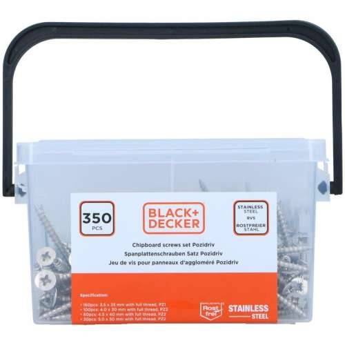 Set vijaka Black & Decker Pozidriv Drvo 350 Dijelovi Cijena
