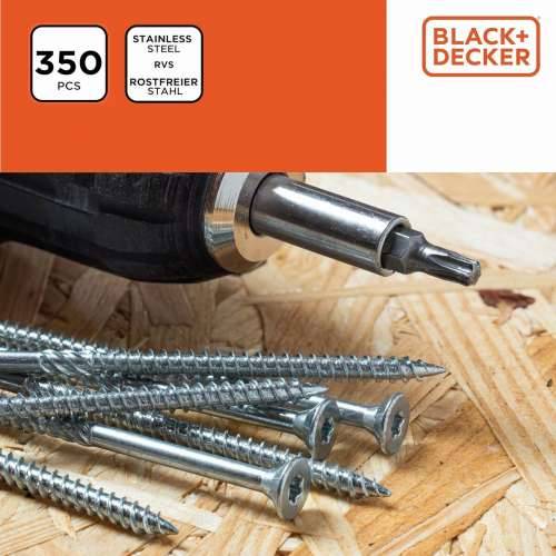 Set vijaka Black & Decker Pozidriv Drvo 350 Dijelovi Cijena