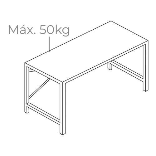 Pisaći stol EDM 75195 Crna Drvo Metal 120 x 60 x 74 cm Cijena