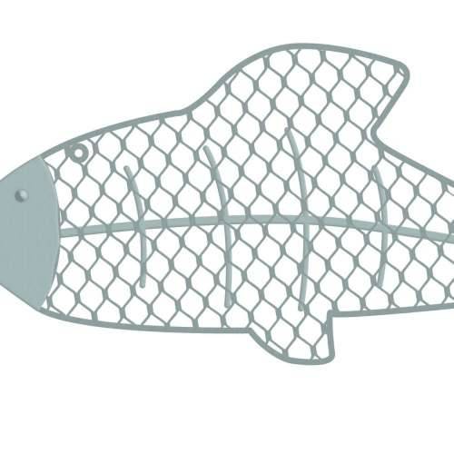 Slika Riba 50,17 x 2,54 x 22,23 cm Plava Metal Cijena
