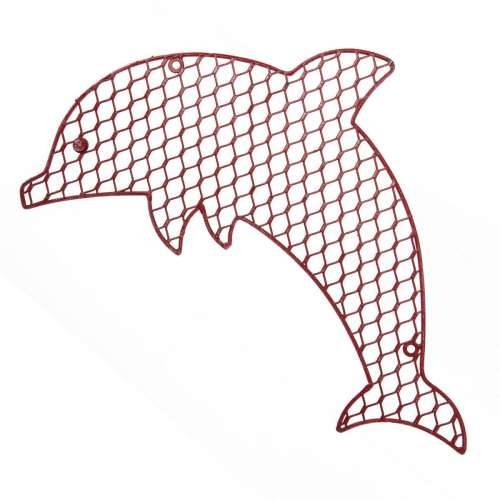 Slika delfin 41,91 x 27,31 cm Crvena Metal Cijena