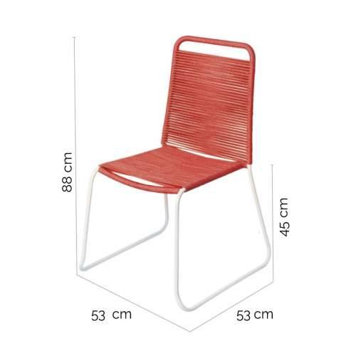 Dārza krēsls Antea 57 x 61 x 90 cm Crvena Uže Cijena