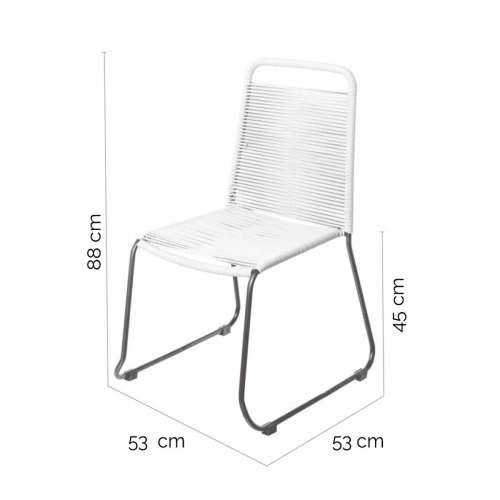 Dārza krēsls Antea 57 x 61 x 90 cm Uže Bijela Cijena