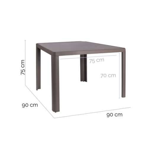Blagavaonski stol Stella 90 x 90 x 75 cm Siva Aluminij Cijena