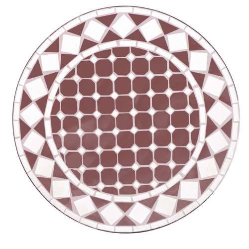 Pomoćni stolić Persea Bijela Smeđa Keramika 60 x 60 x 72 cm Cijena